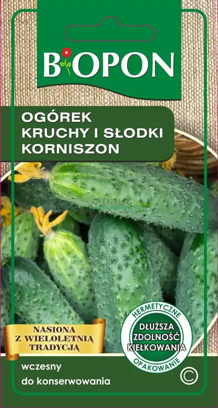 BOPON - OGÓREK KRUCHY I SŁODKI KORNISZON - NASIONA 3G Łatwy zwrot