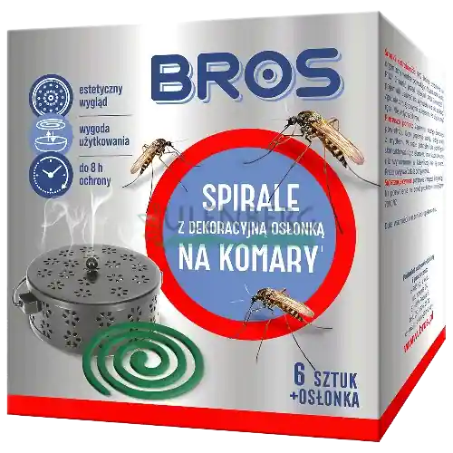 Premium BROS - SPIRALE NA KOMARY Z DEKORACYJNĄ OSŁONKĄ