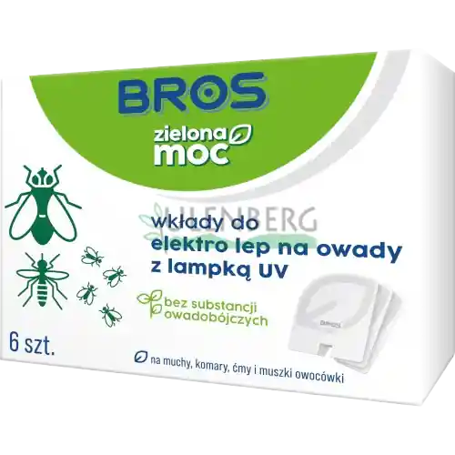 Ekspresowa dostawa BROS - ZIELONA MOC WKŁADY DO ELEKTRO LEP Z LAMPKĄ UV 6SZT. FSC MIX