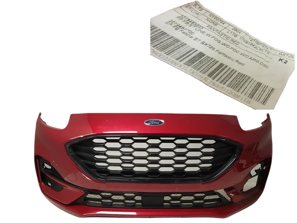 Szybka wysyłka ZDERZAK PRZEDNI PRZÓD FORD PUMA ST ST-LINE MK2 II 2 19-25 6xPDC FANTASTIC RED