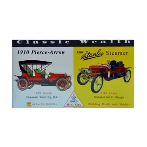 Hit cenowy Model plastikowy - Samochody Classic Wealth - 1910 Pierce Arrow / 1909 Stanley Steamer - Glencoe Models (2szt)