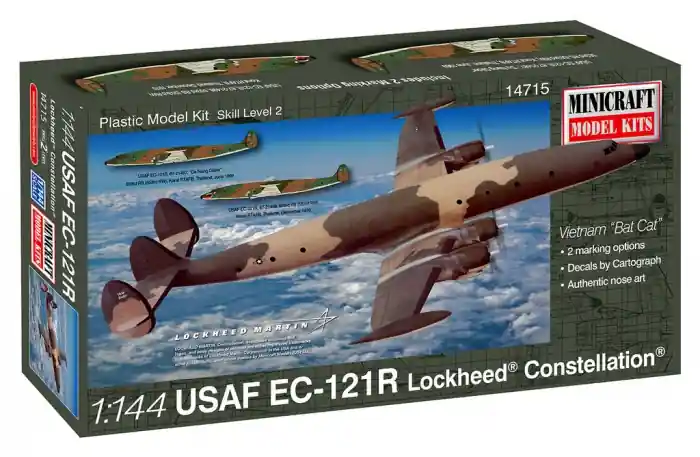 Premium Model plastiokwy - Samolot C-121R USAF Vietnam "Bat Cat" - Minicraft
