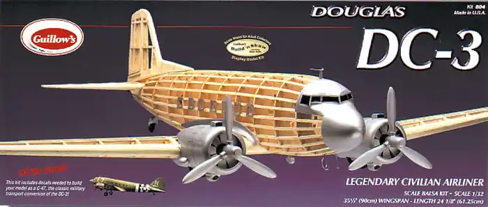 Darmowy zwrot Douglas DC-3 [804] - Samolot GUILLOWS