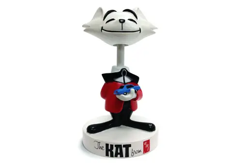 Figurka - 4" KAT Bobble Head (Red Jacket) - kot KAT z kiwającą głową - AMT Popularny