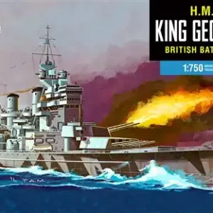 Model plastikowy - Łódź H.M.S. King George V British Battleship 1:750 - Lindberg Do wyczerpania zapasów