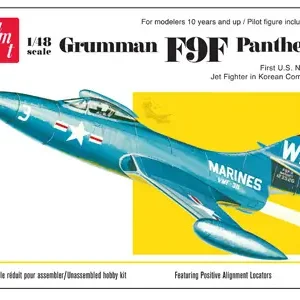 Łatwy zwrot Model plastikowy AMT - Odrzutowiec Grumman F9F Panther Jet - AMT813