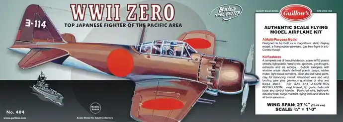 Nie przegap Mitsubishi Zero [404LC] - Samolot GUILLOWS