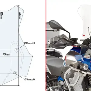 Givi 5124DT Szyba przezroczysta BMW R 1200 GS / Adventure (16-18) / R 1250 GS / Adventure (19-24) Promocja