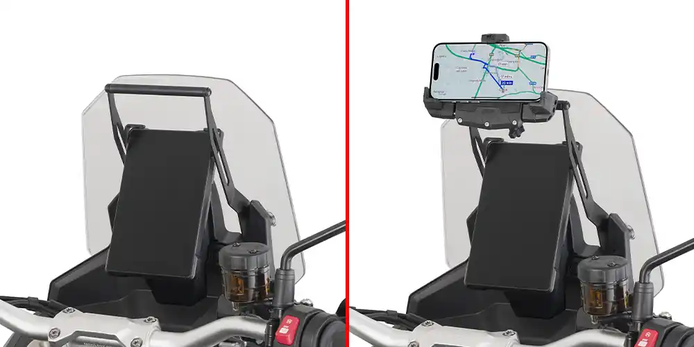 Popularny Givi FB9651 Poprzeczka na uchwyt GPS / Smartfon Kove 800 X Pro (24)