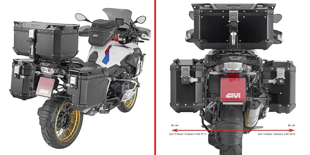 Łatwy zwrot Givi PLOS5108CAM Stelaż kufrów bocznych BMW R 1200 GS / R 1250 GS / Adventure MONOKEY CAM-SIDE