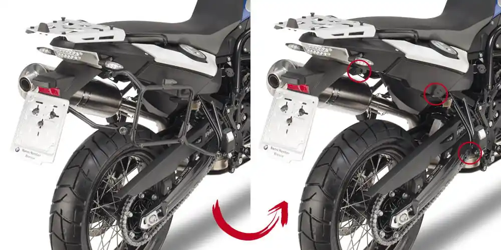 Promocja Givi PLR5103 Stelaż kufrów bocznych BMW F 650 GS / F 800 GS / F 700 GS (08-17), MONOKEY, RAPID