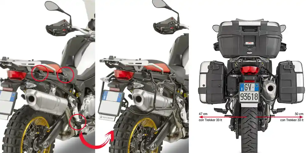 Promocja Givi PLR5127 Stelaż kufrów bocznych BMW F 750 / 800 / 850 / 900 GS / Adventure (18-25) MONOKEY, RAPID