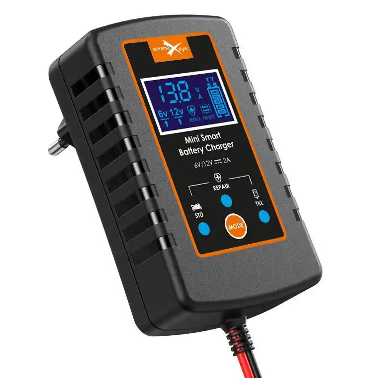 Nowość Inteligentna mini ładowarka prostownik 2w1 do akumulatorów - eXtreme SBC-61220