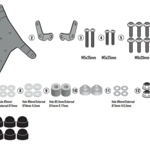 Bestseller Kappa D7711KITK Kit montażowy do szyby 7710DTK / 7710DK KTM 390 / 790 / 890 Adventure/R