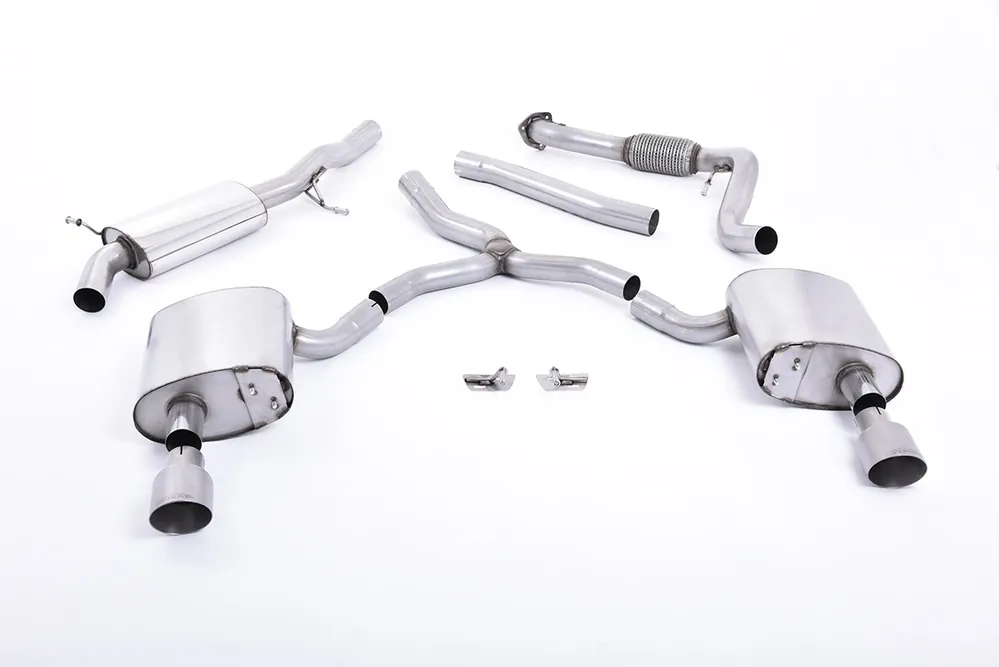 Szybka dostawa CatBack Audi A4 2.0 TFSI B9 Quattro Sedan i Avant (modele bez OPF/GPF, w tym hybryda łagodna i bez sztywności zacisk 2016 - 2025 Milltek Sport