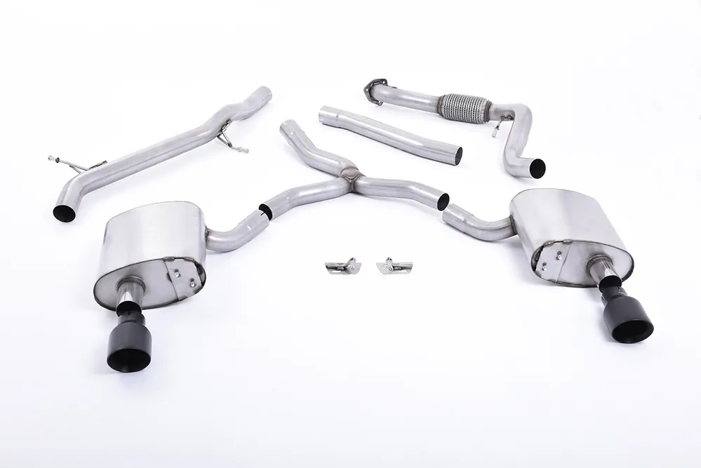 Super okazja CatBack Audi A4 2.0 TFSI B9 Quattro Sedan i Avant (modele bez OPF/GPF, w tym hybryda łagodna i bez sztywności zacisk 2016 - 2025 Milltek Sport
