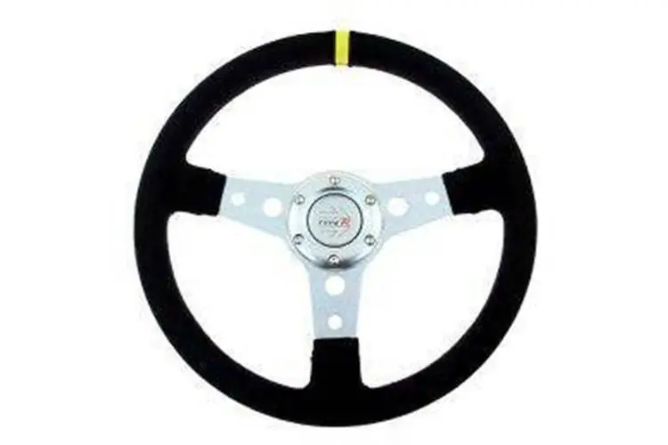 Darmowy zwrot Kierownica sportowa PRO 350 mm czarna zamszowa – offset 0 mm