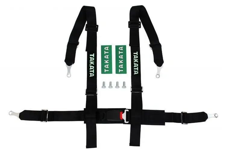 Okazja Pasy sportowe 4-punktowe 2" czarne – Takata Replica