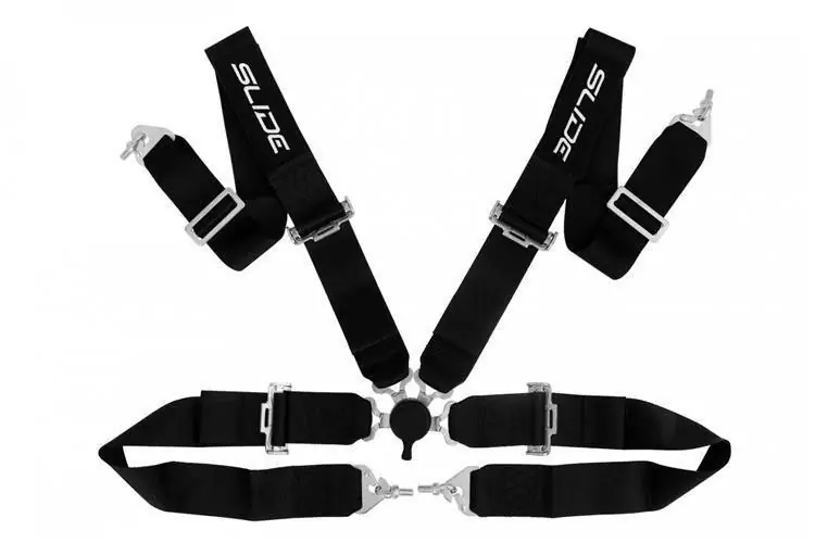 Pasy sportowe SLIDE Quick 4-punktowe 3" czarne Kup online