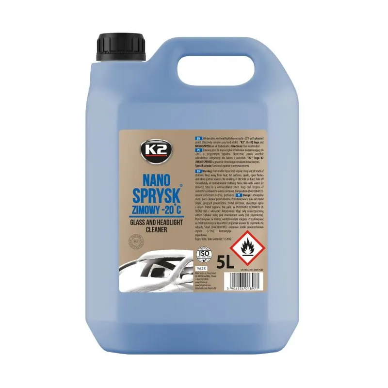Darmowy zwrot K2 NANO SPRYSK -20C 5L -Płyn zimowy do spryskiwaczy