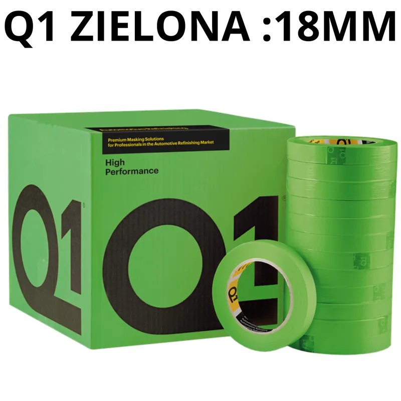 Wysoka jakość Q1 Taśma maskująca zielona 18mm x 50m - wodoodporna