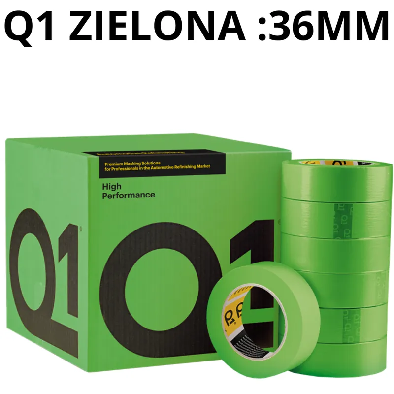 Hit cenowy Q1 Taśma maskująca zielona 36mm x 50m - wodoodporna