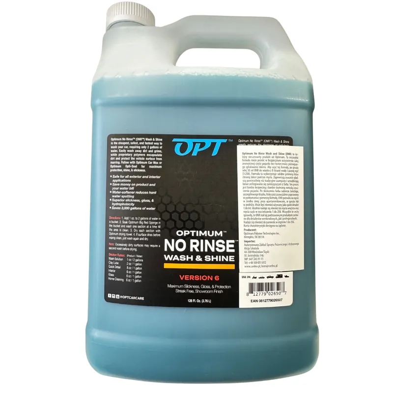 OPTIMUM NO RINSE VER6 3.8L - mycie bez spłukiwania Oferta czasowa
