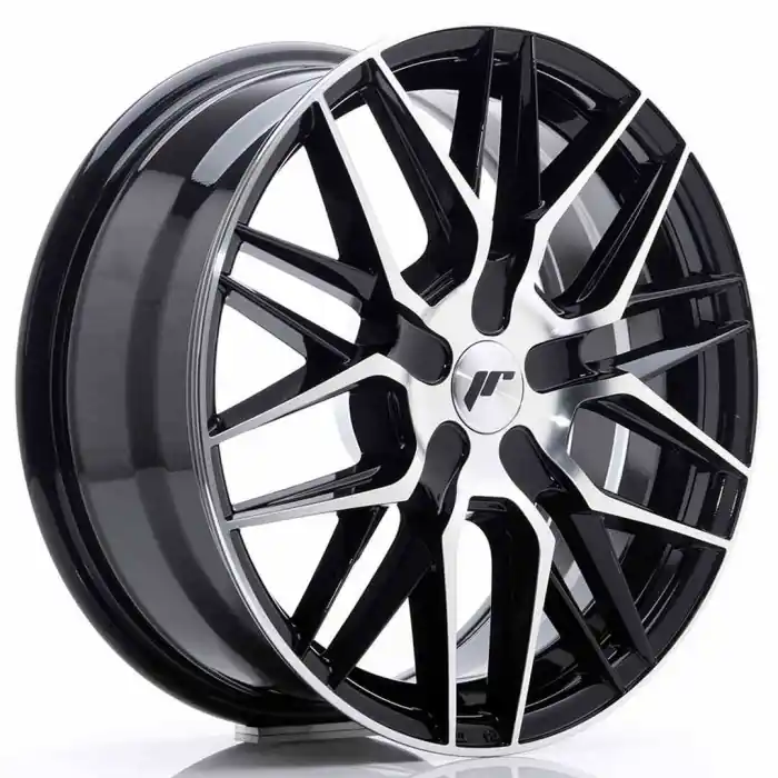 JR Wheels JR28 17x7 ET20-45 BLANK Gloss Black Machined Face Hit cenowy