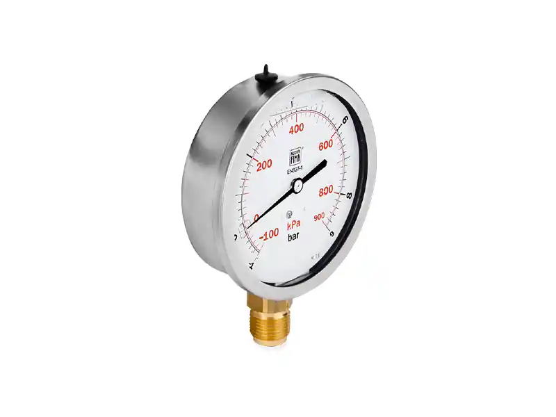 Obniżka ceny Manometr glicerynowy DN100 radialny Vacuometr 1/2” (-1-+9)bar VM100RL1/2(-1-+9)