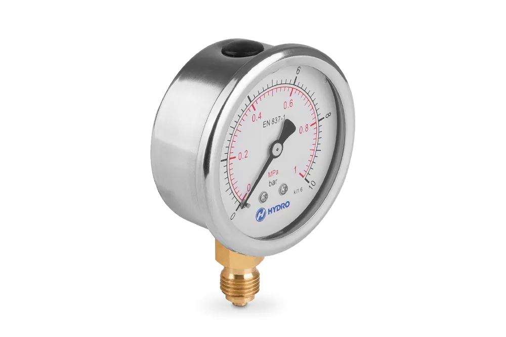 Manometr glicerynowy DN63 radialny 1/4” (0-10)bar M63RL1/4(0-10)H HYDRO Zamów teraz