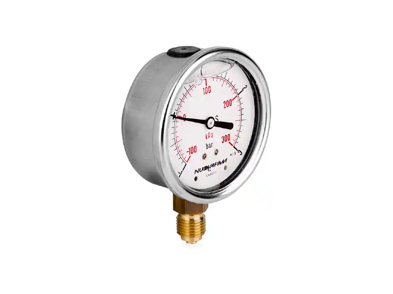 Manometr glicerynowy DN63 radialny Vacuometr 1/4" (-1-+3)bar VM63RL1/4(-1-+3) Dostępne od ręki