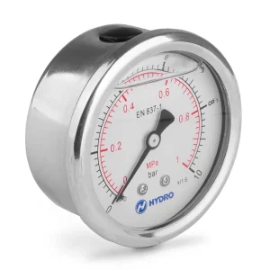Manometr glicerynowy DN63 tylny 1/4” (0-10)bar M63TL1/4(0-10)H HYDRO Ostatnia szansa