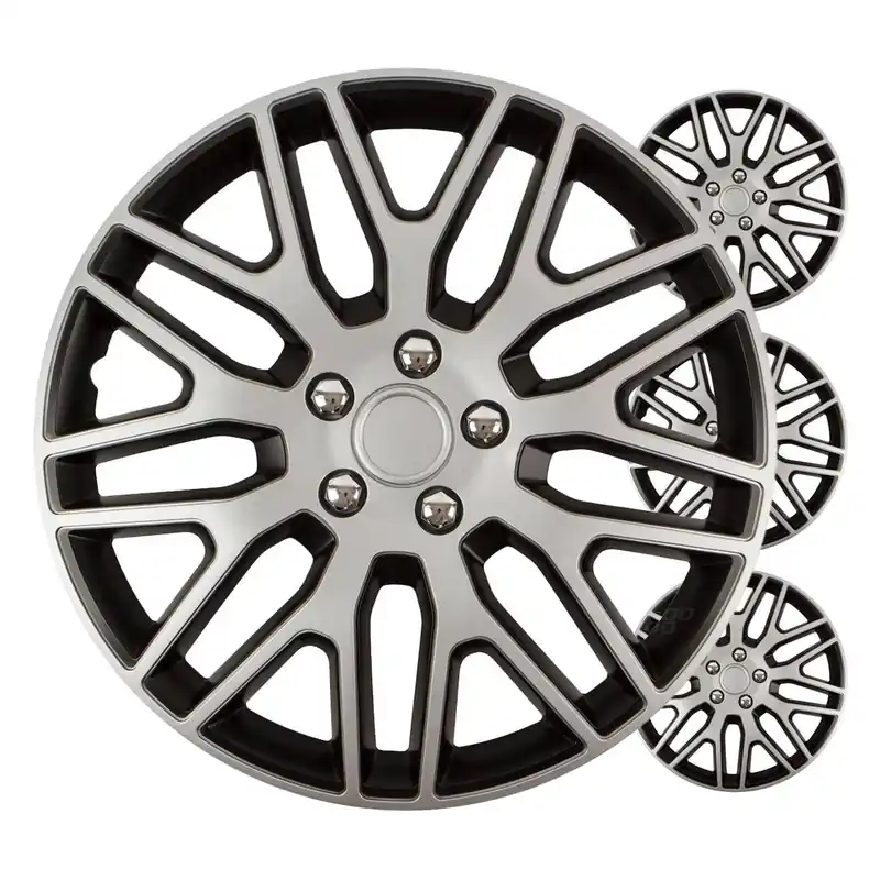Darmowa dostawa Kołpaki samochodowe 4szt. komplet Dakar czarno srebrne 16" cali COLOR BOX