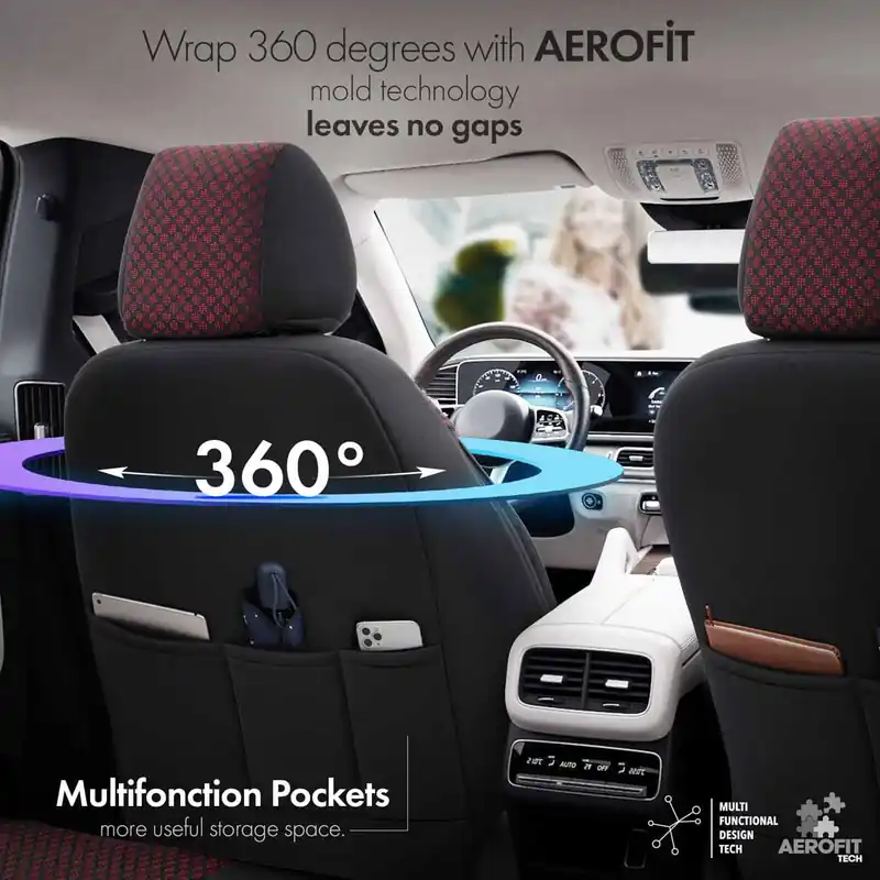 Super okazja Komplet pokrowców na fotele samochodowe OTOM SPORT PLUS 103 BURGUNDY NZ