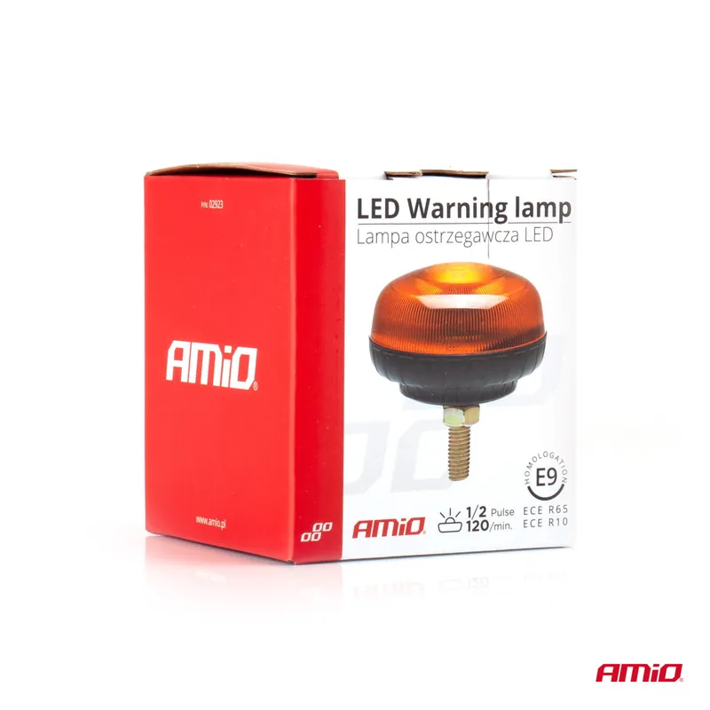 Lampa ostrzegawcza błyskowa mini kogut 18 LED śruba R65 R10 12V 24V W21sb AMIO-02923 Hit sprzedaży