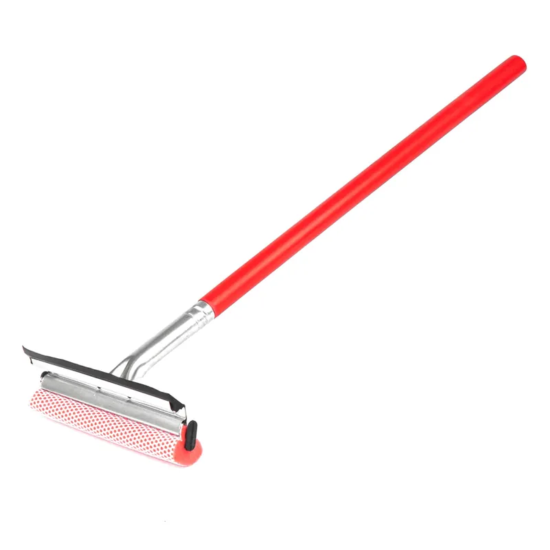 Ostatnie sztuki Myjka do szyb okien luster + ściągaczka do wody na drewnianym kiju 60 cm AMIO-03857