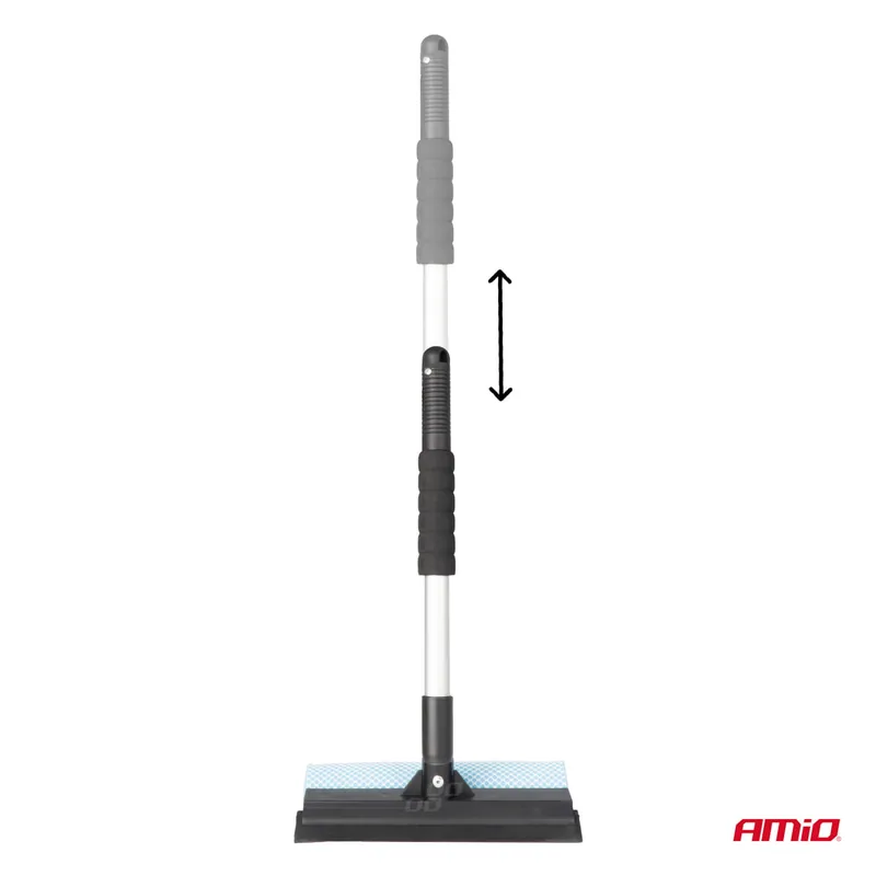Łatwy zwrot Myjka do szyb okien luster + ściągaczka do wody teleskopowa aluminiowa 46/70 cm AMIO-03854