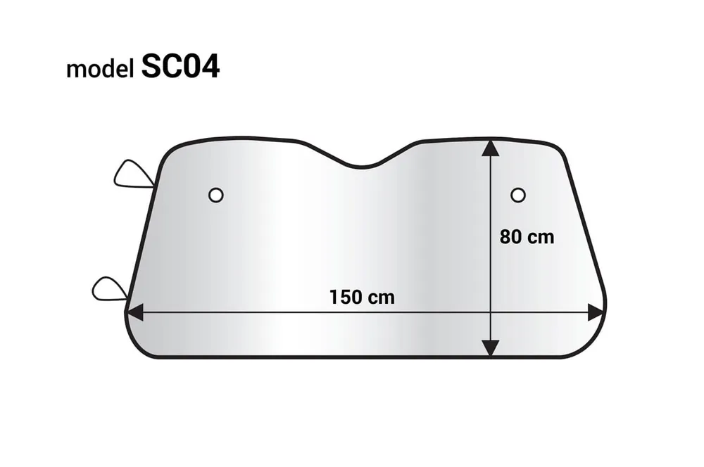 Super okazja Osłona na szybę 150x80cm przeciwsłoneczna przeciwszronowa AMIO-01534