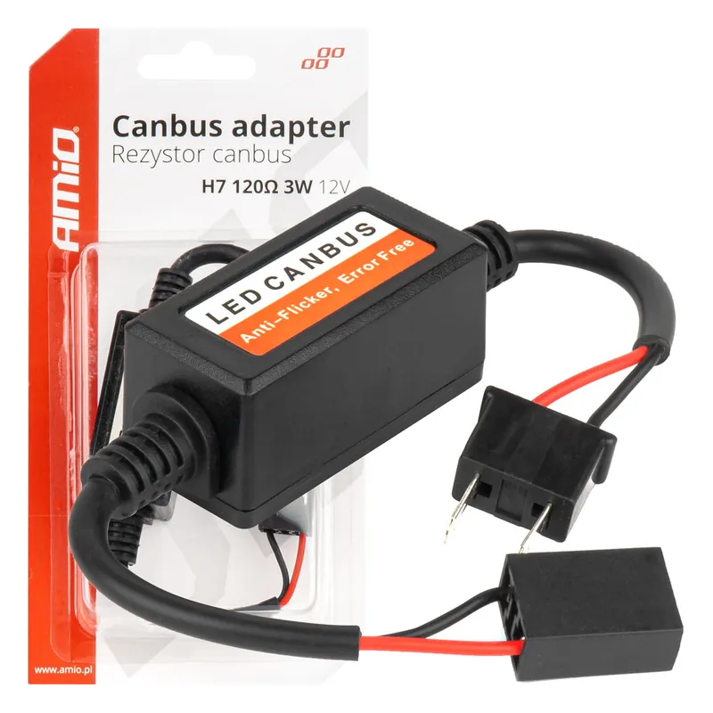 Bezpieczna płatność Rezystor opornik CANBUS do żarówek LED 3W 120? H7 AMIO-04088
