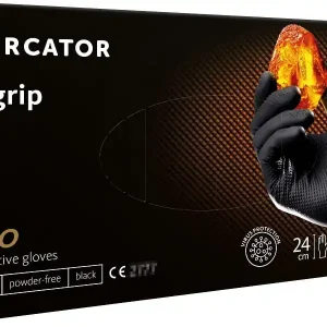 Rękawice nitrylowe czarne Mercator GoGrip Black 50 sztuk rozmiar M Ostatnia szansa