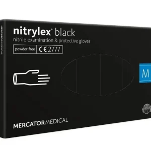 Rękawice nitrylowe czarne Mercator Nitrylex Basic rozmiar M 100 szt. Rabat