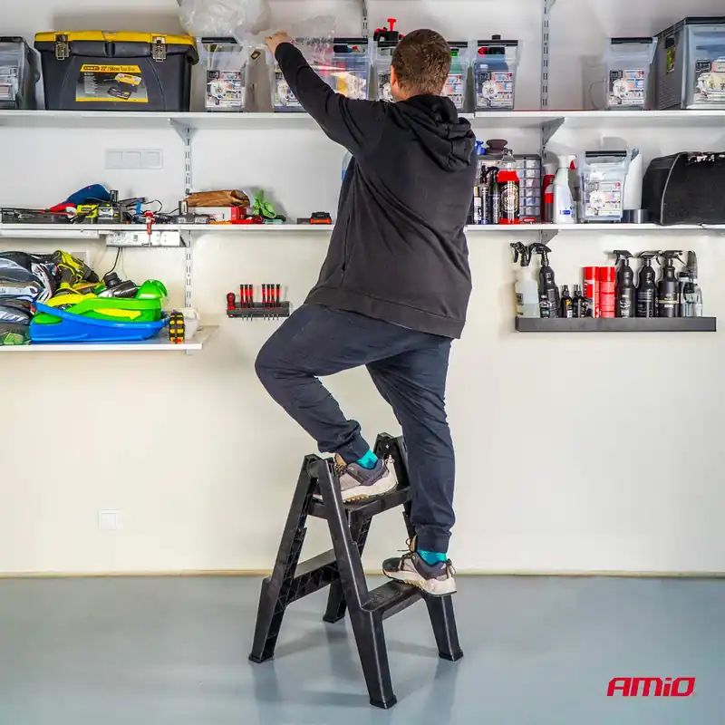 Taboret drabinkowy składany 51,5cm 150kg AMIO-04267 Hit sprzedaży