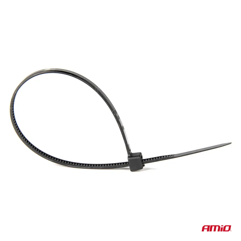 Obniżka ceny Taśmy opaski zaciskowe kablowe czarne 3,6x150mm - 100 szt. AMIO-02153