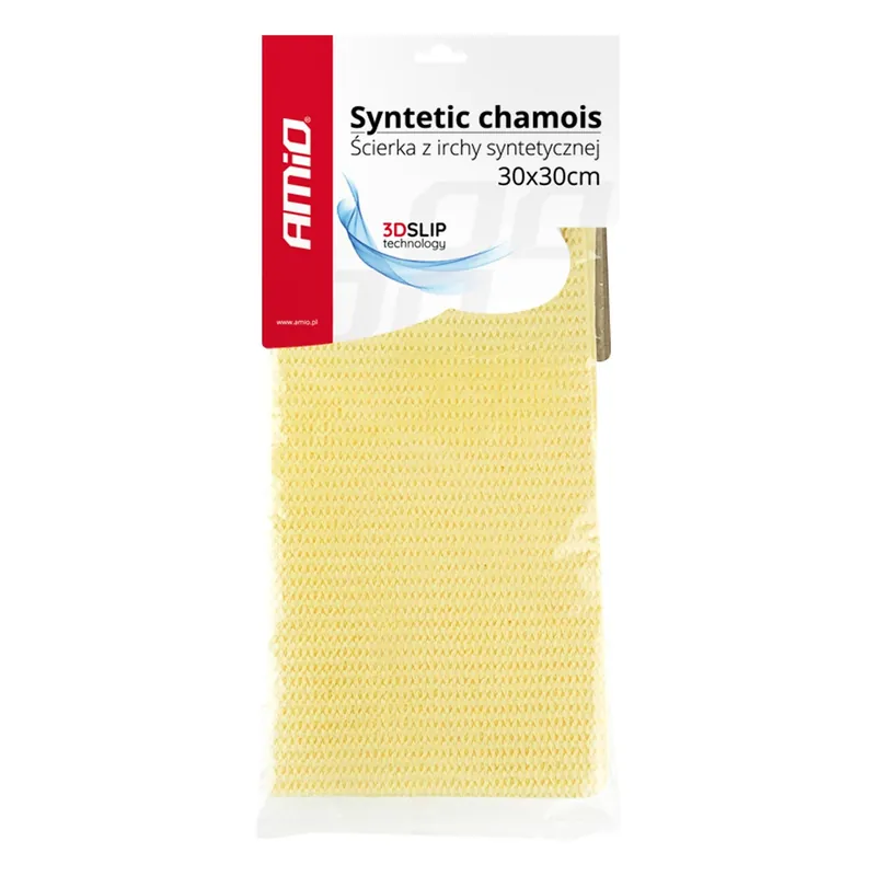Ściereczka z irchy syntetycznej ircha z technologią poślizgową 3D 30x30 cm AMIO-02169 Tylko dziś