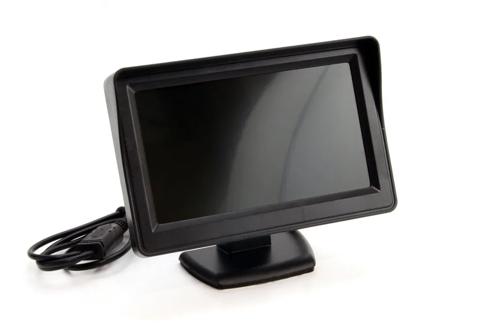 Hit sprzedaży Zestaw czujników parkowania TFT01 4,3" z kamerą HD-308-LED 4 sensory czarne wewnętrzne
