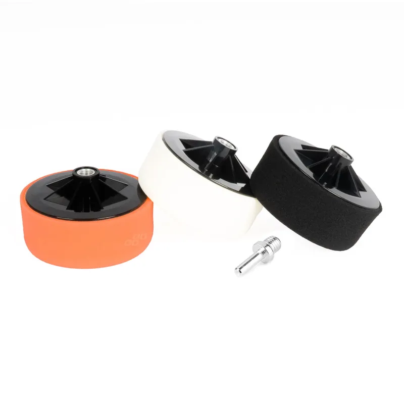 Rabat Zestaw gąbek do polerowania gąbki polerskie 3x125mm + adapter M14 AMIO-02648