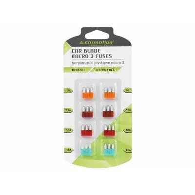 Ograniczona ilość Bezpieczniki płytkowe MICRO3 5-15A 8 szt