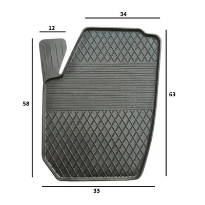 Nowy Dywanik samochodowy guma przód prawy Skoda VW