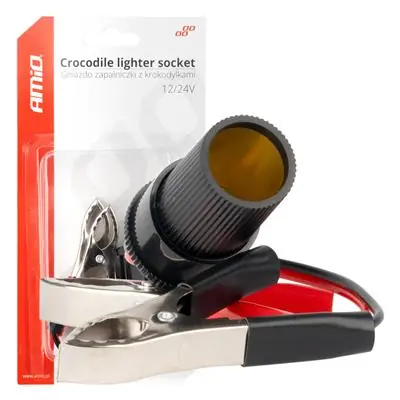 Adapter krokodylki do gniazda zapalniczki 12V 24V Szybka wysyłka