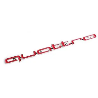 Do wyczerpania zapasów Emblemat napis logo quatrro 420x35mm czerwony